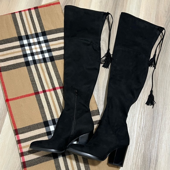 •NEW•MARC FISHER Over the Knee High Boots with Tassels - Picture 1 of 6